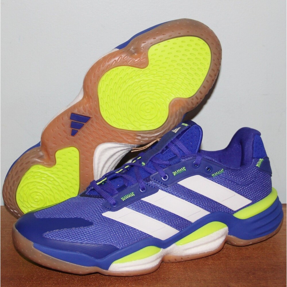 Adidas Stabil 16 Volleyball Shoes Mens 10 Blue White Lemon Indoor Court